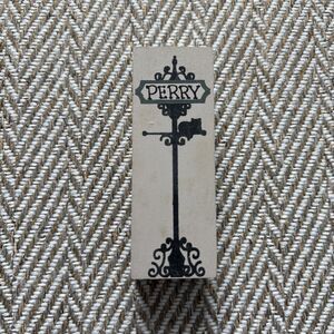 Cat's Meow Village Shelf Sitter Accessory Street Sign "Perry"